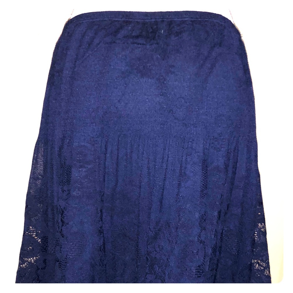 Sophie Max Lined Blue Lace Skirt